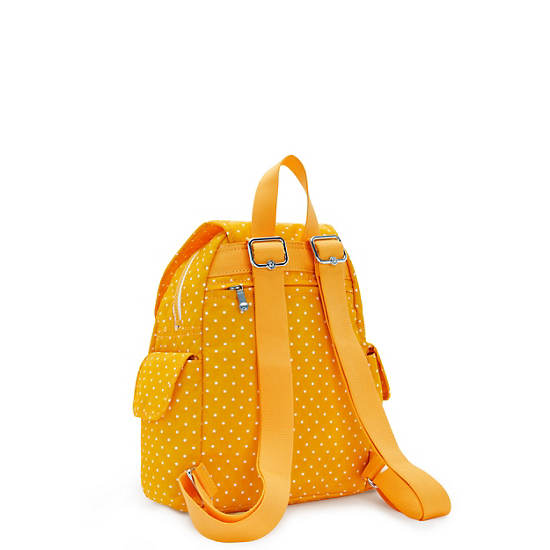 Kipling City Pack Mini Printed Backpack Rygsække Gul | DK 2023EB